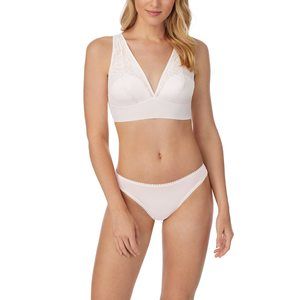 OnGossamer Women's Sleek & Lace Built Up Bralette, Mauve Chalk, S
